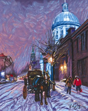 雪が降るクリスマス2 Oil Paintings
